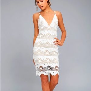 Lulu Sway Away White Crochet dress